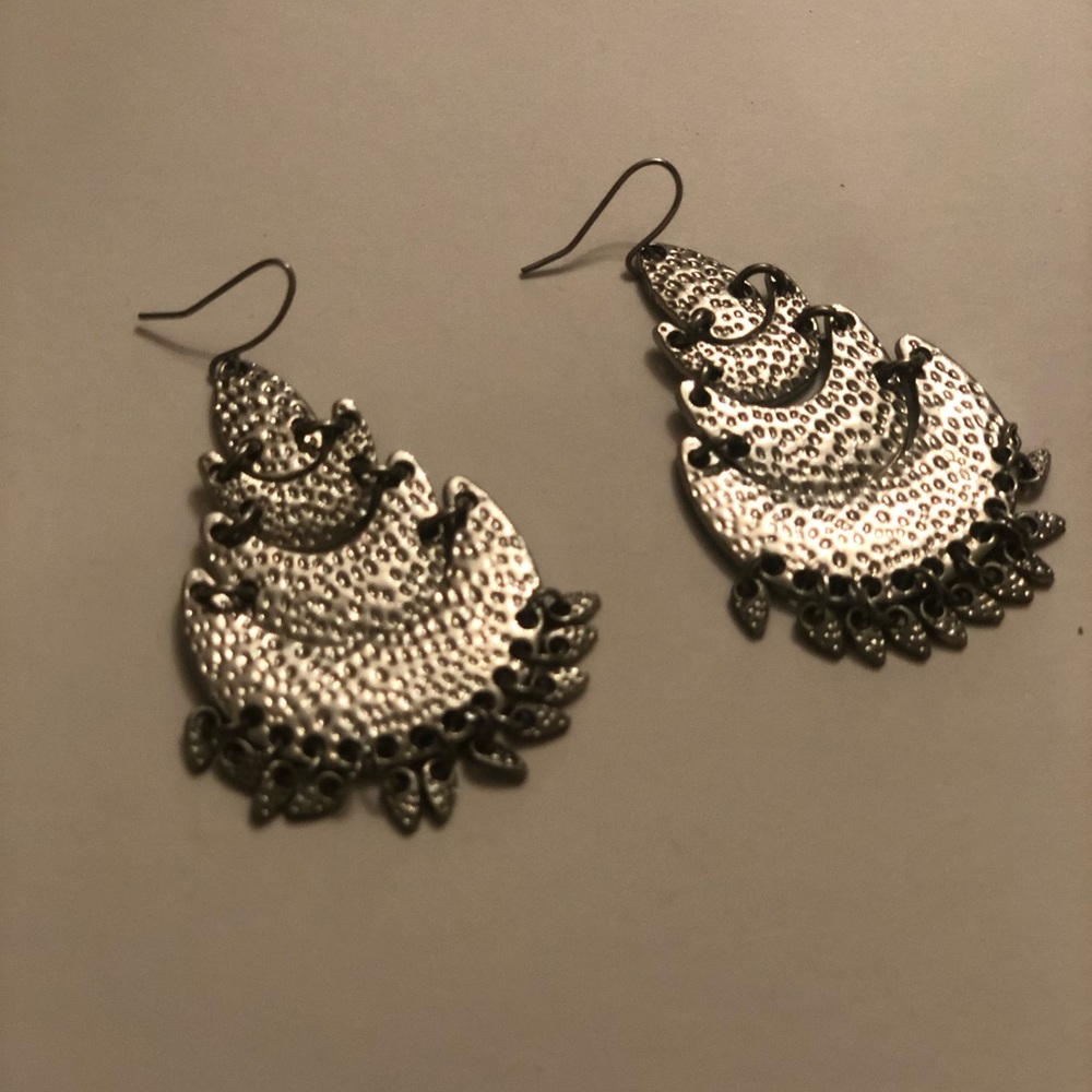 Silver dangle earrings